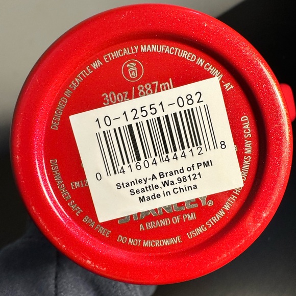 NWT. Stanley x E.L.F. 30oz Stainless Steel H2O FlowState Quencher Tumbler, Red - Picture 8 of 8